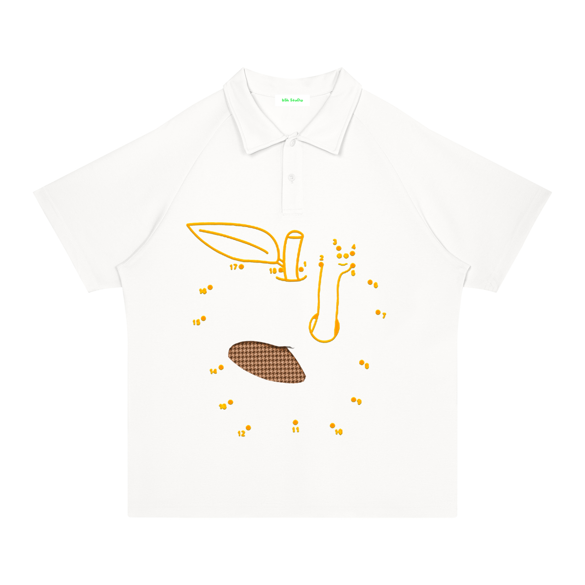 Connect The Dots Apple Polo T