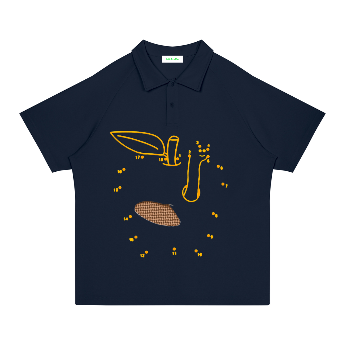 Connect The Dots Apple Polo T